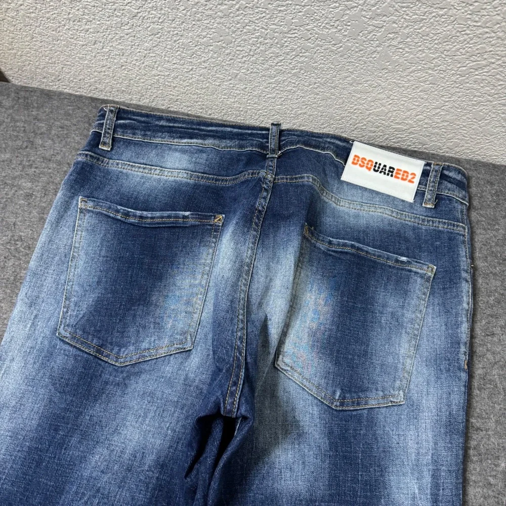 Dsquared2 Skater 6002 Distressed Slim Fit Jeans Blue Denim Mens IT 54 (36x30)